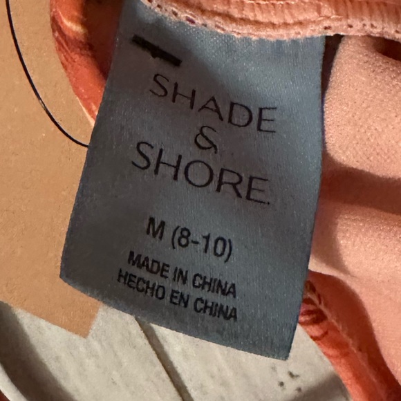 Shade & Shore Peach and Coral Swimsuit - Picture 3 of 4